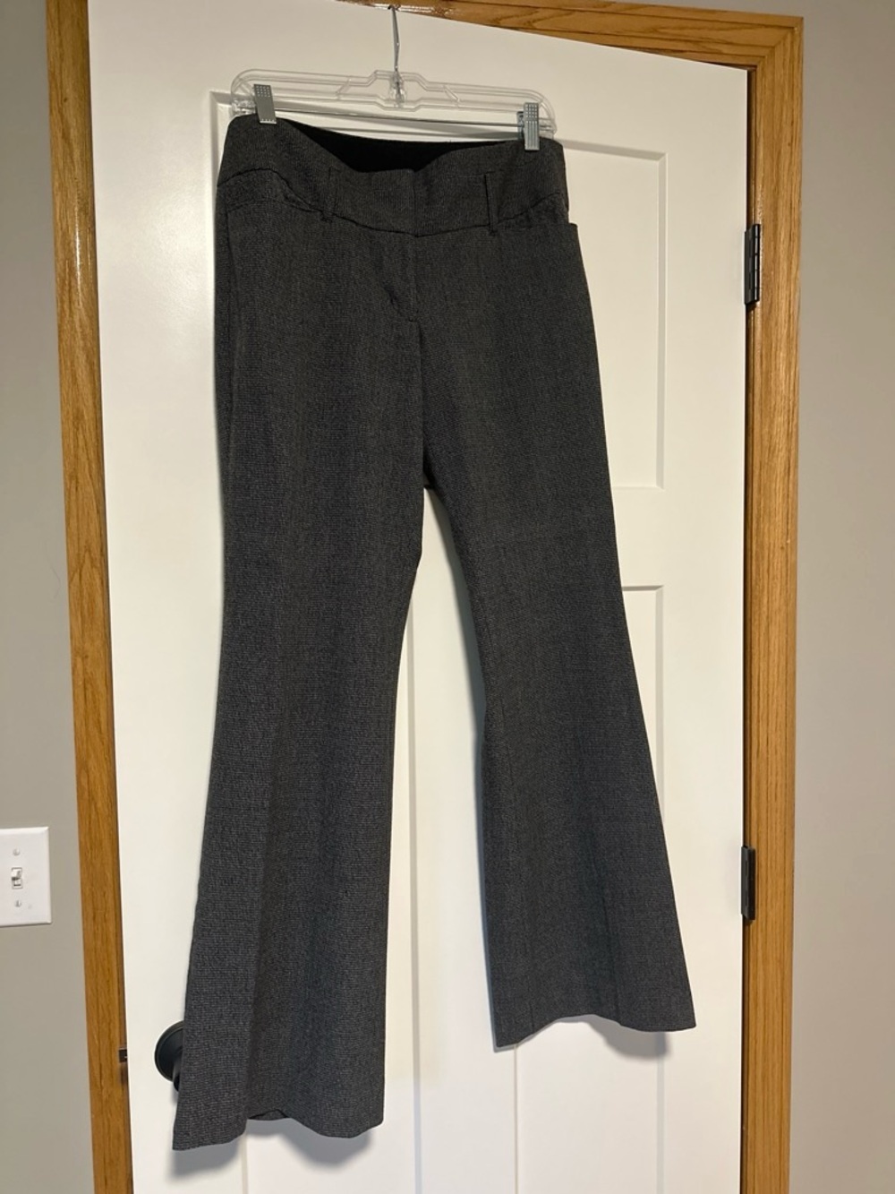 Express Women's Editor Charcoal Gray Boot Cut Dress Pants